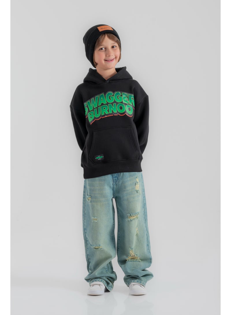 سي إن جينز وير كيدز جينز أولادي واسع بقصة ممزقة - Image 3